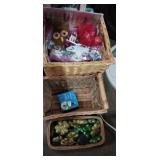 Baskets full of Holiday decorations