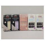 6pkgs Kiss glue on nails manucure