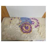 9 Crocheted doilies 12in