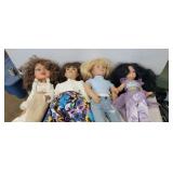 4 modern dolls Bratz no feet, jasmine, and more