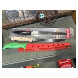3 kitchen knives one new in package
