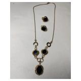 Vintage necklace clip earrings marked 120 12K GF