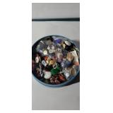 Tin of vintage buttons