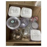 Canister set and different sizes of jars