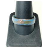 Vintage enameled copper ring size 10.5