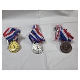 12 medals- 3 each, gold, silver, bronze