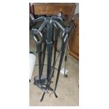 Cast iron Fire place tool set poke,scoop, tongs,