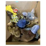 Assortment of zoo animal plush toys & beanie baby