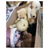 Mix of plush bears and dogs, etc.