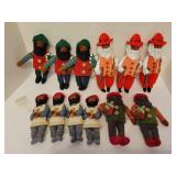 12 Christmas Ornaments 5in bearded men