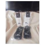 2 Pair White,2 Pair Black Nike SocksBrand