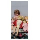 6 vintage dolls