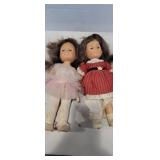 2 small vintage dolls 1984 gata box inc