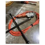 Tire iron and shop light on extension cord