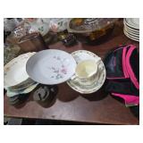 Bowls, weights, fanny pack, trinket box