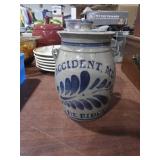 Covered Crockware Jar