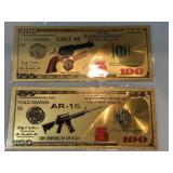 Colt 45 AR-15 gold foiled
