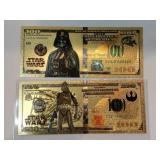 2 Star wars gold foil