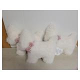 3 Threshold Westie White Terrier faux fur dog