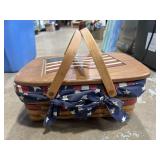 1992 Longaberger small market basket w/wooden lid