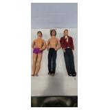 3 Ken dolls and Allen head. Most doll heads don