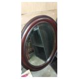 Oval wall hanging mirror 36in