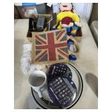 Vintage calculators, England scarf, Disney Mickey