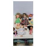 Giggles, troll, and other vintage dolls