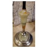 Vintage slag glass smoker station. Heating