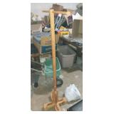 Wooden coat rack