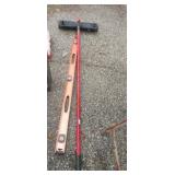 Push broom & aluminum level