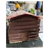 Wine cork log cabin 10 x 8 x 7
