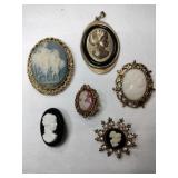 Vintage Cameo brooches 1  pendant