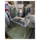 2 plexiglass shelves 6 & 8 in tall