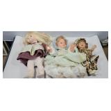 3 vintage dolls