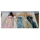 5 assorted barbies