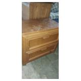 2 drawer wooden night stand 26x15x22in