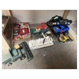 All kinds of old toys and cars, tanks, etc.