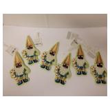 6 Wondershop Gnome Christmas Ornaments 5in