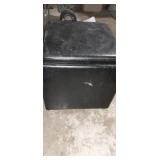Leather ottoman foot stool with storage