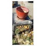 Plastic side table with Planter pot