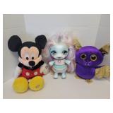 Battety operated Mickey Mouse plush & Meowgirl