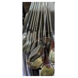 About a Dozen Gold Clubs iron & woods