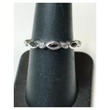 Silver Stone ring Marked 925 size 7.   .075oz