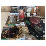 Vintage decor, decanter, sunglasses, hardware and