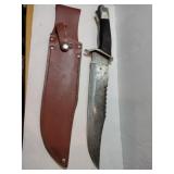 9.5 in blade hunting knife w/ sheath