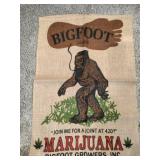 Bigfoot burlap bag