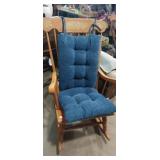 Wooden rocking chair with painting finish