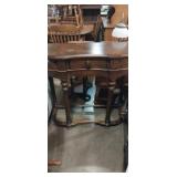 Sofa table with rustic finish