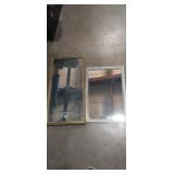 2 mismatched wall mirrors